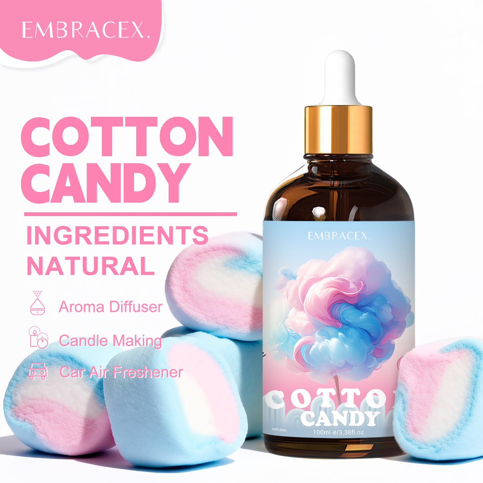 Home Fragrance Gift - زيت عطري برائحة حلوى القطن سعة