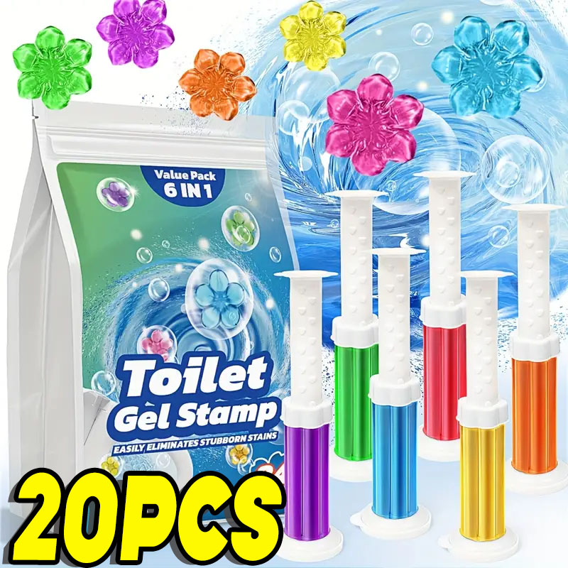 Home Fragrance Gel - 1/20 قطعة زهرة منظف المرحاض هلام