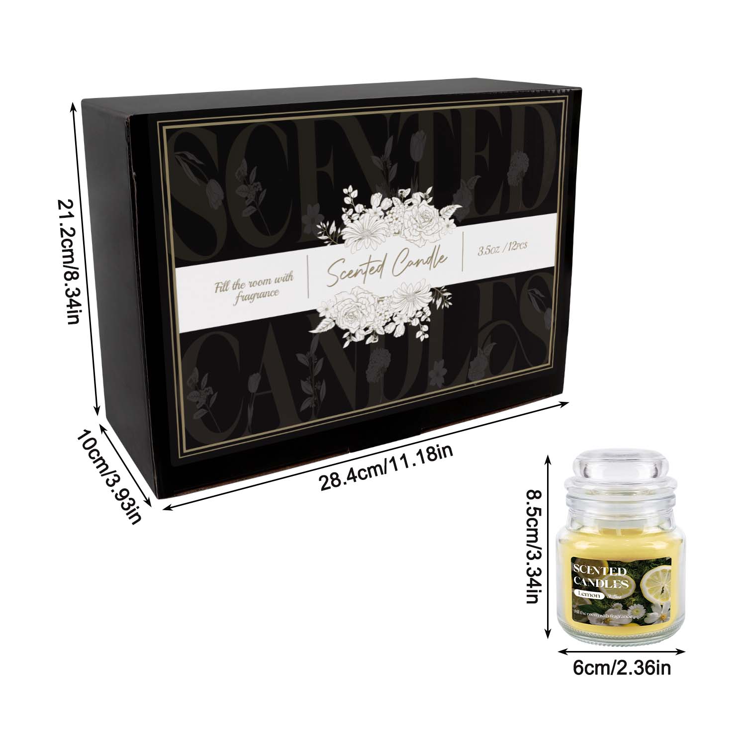 مجموعة من 12 شمعة صغيرة بغطاء  - مراجعة Home Fragrance Options وسعره