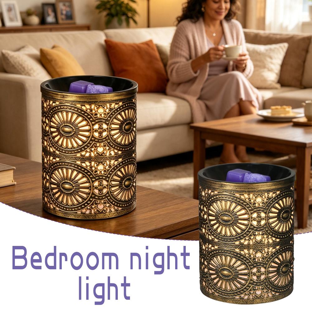 شمعدان حديدي ذهبي هندسي الشكل  - مراجعة Home Fragrance Usa وسعره